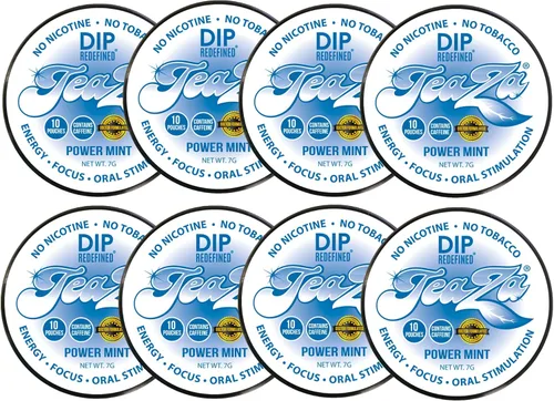 Miniatura 40 de Teaza Bolsas de Energía, Alternativa sin Tabaco sin Nicotina al Dip sin Humo, Rapé y Dip Energético, Alternativa Saludable al Tabaco de Mascar, Uso