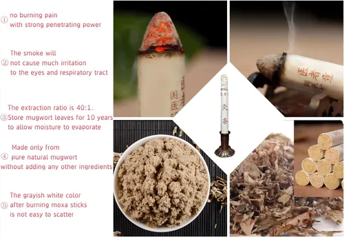 Miniatura 3 de Moxa Stick utilizado para moxibustión, los palos de moxibustión están hechos de artemisa natural pura como materia prima, extraídos en una
