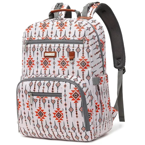 Miniatura 19 de Mochila para pañales, grandes bolsas de pañales para bebé con cambiador portátil para niños y niñas, mochila de viaje multifuncional para mamás