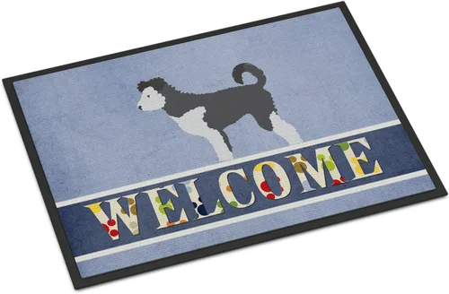 Miniatura 149 de Caroline's Treasures BB8321JMAT - Felpudo de bienvenida Berger Picard de 24 x 36 pulgadas, tapete azul para puerta delantera, para interiores