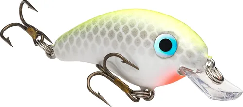 Miniatura 10 de Strike King Señuelo de pesca Bitsy Pond Minnow Crankbait, 3/32 oz, irresistible para los peces Chartreuse con espalda negra