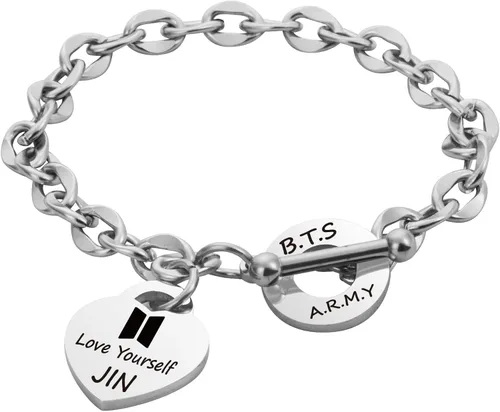 ARETIS Kpop Bangtan - Pulsera para niños con texto en inglés "Be the best J-HOPE" JIMIN JK RM SUGA V, regalo de Bangtan Boys Lover, regalo para