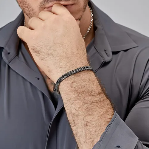 Miniatura 5 de LUCKY27 Bracelets for Men-Stainless Steel Magnetic Clasp Cuban Chain Mens Bracelet