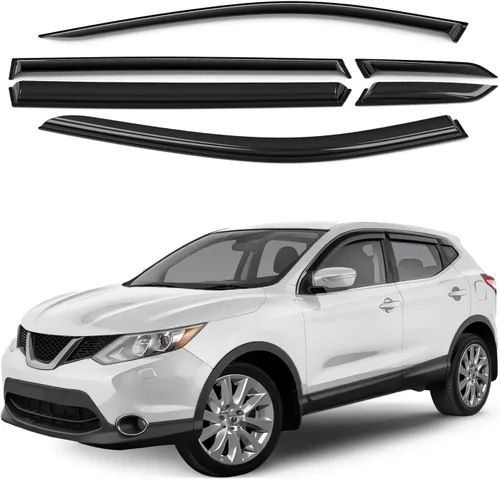 Miniatura 33 de Deflectores de ventana tintados ahumados con cinta adhesiva para ventana lateral, deflectores de lluvia compatibles con Toyota RAV4 2013-2018 - 4