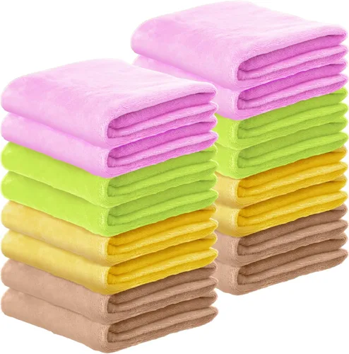 Miniatura 11 de Kinlop 16 mantas peludas para bebé, 39 x 27 pulgadas, suaves para niños, acogedora manta ligera y cálida, para primavera y verano, para bebés, niñas