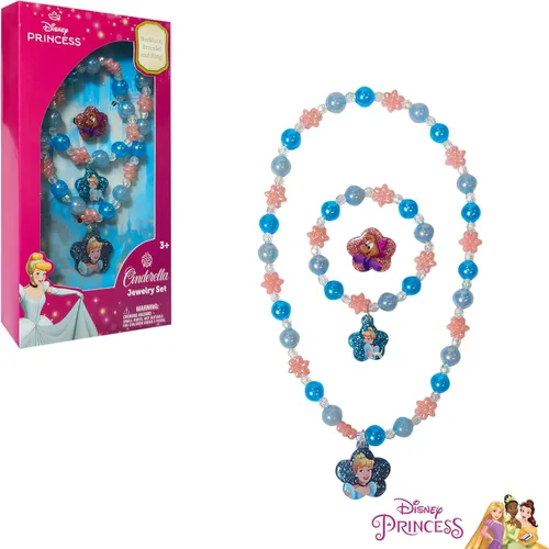 Miniatura 7 de LUV HER Disney Girls Jewelry Set - Dress up Toy Jewelry Box Set with Bead Necklace, Bracelet and Ring - Play Accessories - Ages 3+