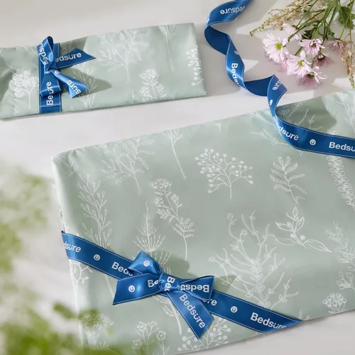 Miniatura 6 de Bedsure - Funda de edredón tamaño King, reversible floral verde, cierre de cremallera, 3 piezas, 1 funda de edredón 104 x 90 pulgadas, 8 lazos en 00