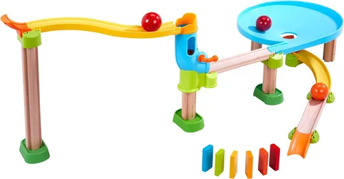 Miniatura 3 de HABA Kullerbu Traffic Jam Ball Track Juego de 33 piezas con embudo