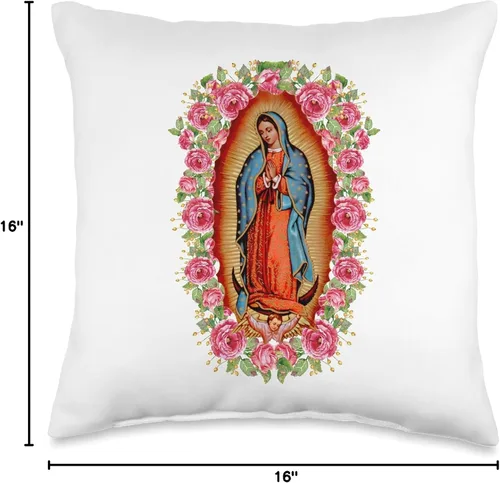 Miniatura 4 de Virgen María Linda Y Querida Co Nuestra Señora Virgen De Guadalupe Almohada Virgen María, 15.7 x 15.7 in, multicolor