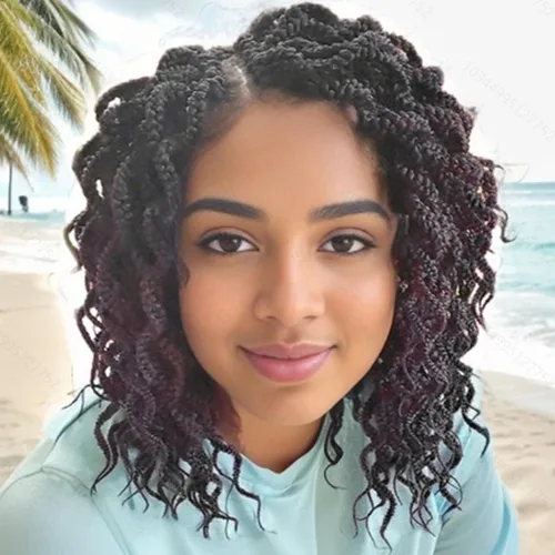 Trenzas de caja Goddess de 150 hebras, cabello rizado de 8 pulgadas, trenzas de ganchillo pretrenzadas, trenzas de ganchillo pretrenzadas, trenzas