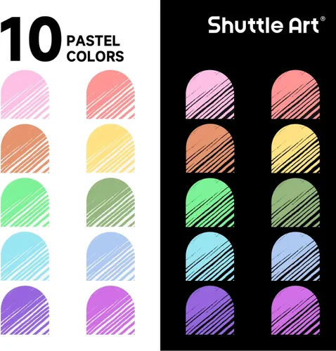 Miniatura 2 de Shuttle Art Bolígrafos de Gel Retráctiles Coloridos, 10 Colores de Tinta Pastel, Bolígrafos Lindos de 0.7mm de Punta Fina de Secado Rápido para 10