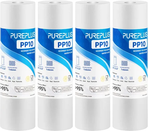 PUREPLUS Cartucho de filtro de agua para sedimentos para toda la casa de 10 x 2.5 pulgadas, repuesto para cualquier unidad de RO de 10 pulgadas,