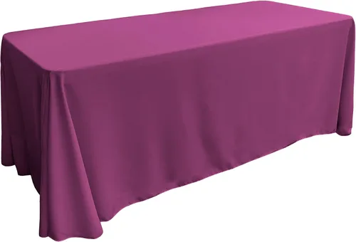 Miniatura 47 de LA Linen Mantel rectangular lavable de popelín de poliéster, resistente a las manchas y a las arrugas, cubierta de mesa 60x84, mantel de tela