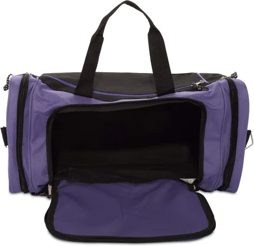 Miniatura 5 de DALIX - Bolsa deportiva para gimnasio y viajar de 19pulgadas, color negro, rojo, rosa, morado, azul marino, gris y azul, Púrpura), DF-019-Purple