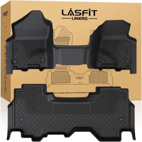 Miniatura 11 de LASFIT - Alfombrillas para Ram 1500 2019-2024 Cabina Tripulación con Cubo de Almacenamiento Bajo el Asiento Trasero