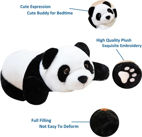 Miniatura 3 de Doireum Animales de Peluche con Peso de Panda, Animal de Peluche de Panda Lindo Animales de Peluche con Peso Almohada de Abrazo Juguete para Niños