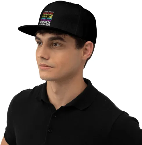 Miniatura 54 de Pride Flag in This House We Believe Science is Real Black Lives Matter Baseball Hats for Men Dad Hat,Black