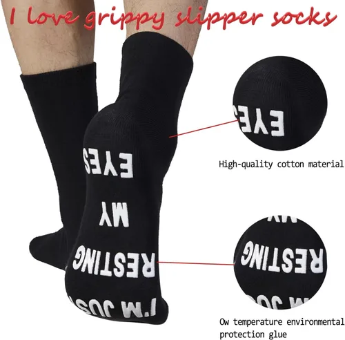 Miniatura 3 de ZXGXLAW Regalos de cumpleaños para papá, hombres, marido, abuelo, mujer, idea del día del padre, Navidad, Im Not Sleeping calcetines divertidos