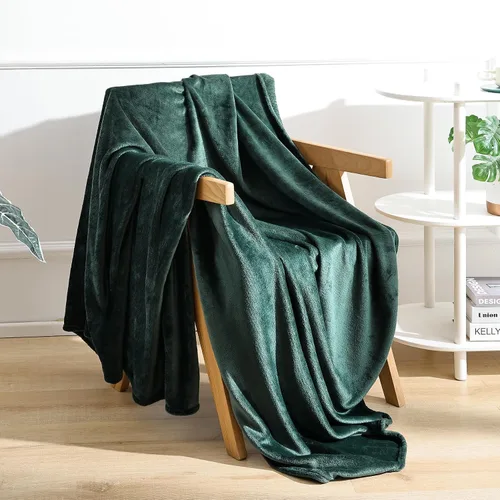 Miniatura 22 de Manta de Forro Polar Negro para Sofá, Silla, Sillón, Suave, Cálida, Mullida y Acogedora para Mujeres y Hombres, 300GSM Decoración de Habitación