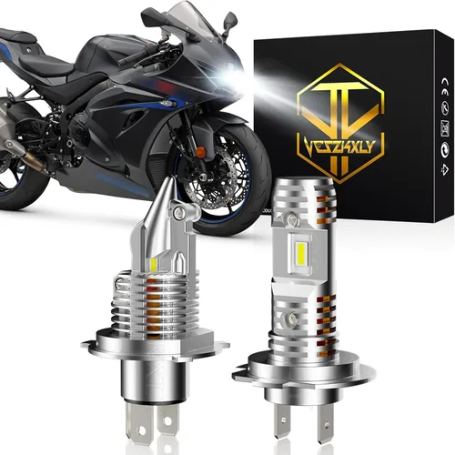 Compatible con 2004 2005 Suzuki GSXR 600 750/2003 2004 Suzuki GSXR 1000 bombillas para faros delanteros de haz alto y bajo, kit de bombillas H4 H7,