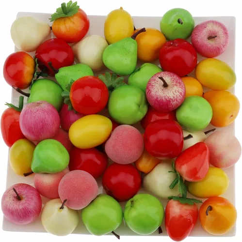 Miniatura 11 de Gresorth 30pcs Mini Artificial Rosa Manzana Decoración Falsa Fruta Modelo Para El Hogar Fiesta Cocina Exhibición - 1.4 in Manzana rosa