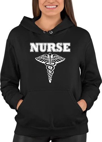 Miniatura 5 de Go All Out Sudadera con capucha con logotipo de enfermera para hombre y mujer