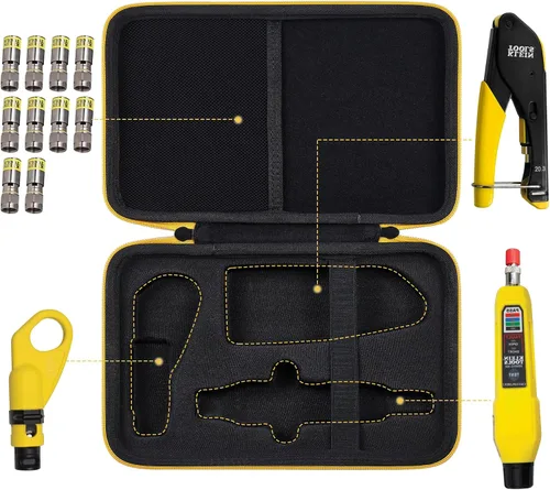 Miniatura 5 de Aenllosi Funda de transporte rígida de repuesto para herramientas y conectores de cable coaxial Klein Tools VDV002-818, soporte personalizado