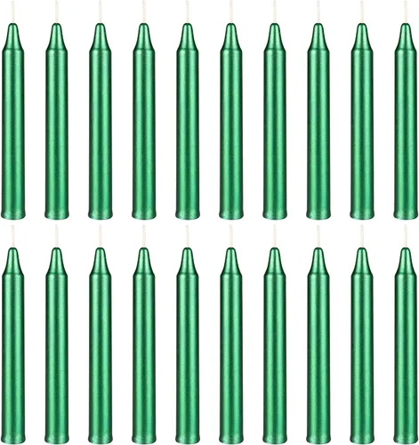 Miniatura 29 de MEGA CANDLES 20 piezas de velas cónicas mini sin perfume amarillas exquisitas, 10 cm de alto x 1 cm de diámetro, Campanas Mágicas, Encantamiento