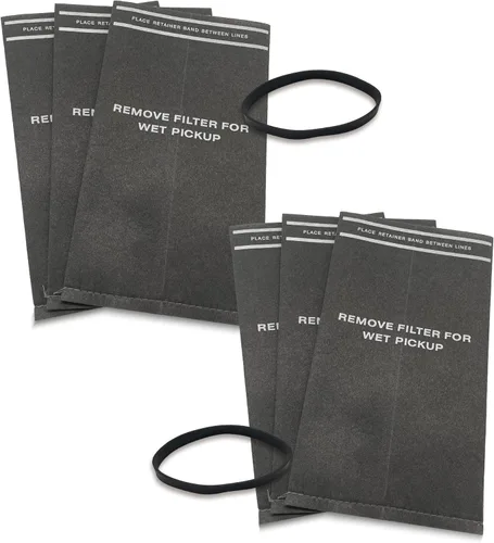 Paquete de 6 bolsas de filtro de tela para polvo 9-38737, bolsas de vacío en seco y húmedo para Craftsman de 2 a 2.5 galones y aspiradora de cubo