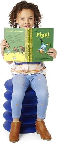 Miniatura 4 de KidsErgo Taburete ergonómico para sentarse activo (azul)