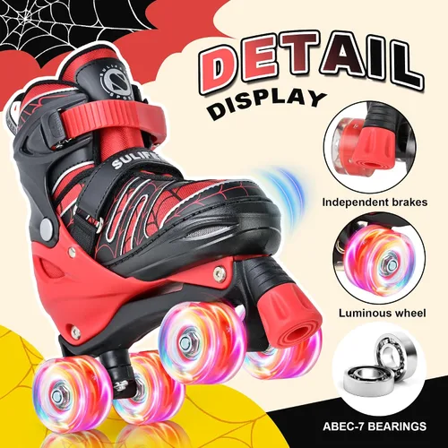 Miniatura 4 de SULIFEEL - Patines ajustables para niños para niños de 3-5, 5-8, 6-12 años con ruedas iluminadas ajustables de 4 tamaños, el mejor regalo para niños