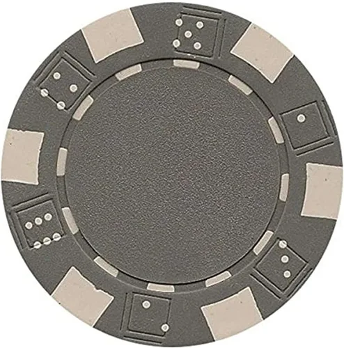 Da Vinci, 50 fichas de póquer de cerámica compuesta, rayas, 11,5 gramos. Gris