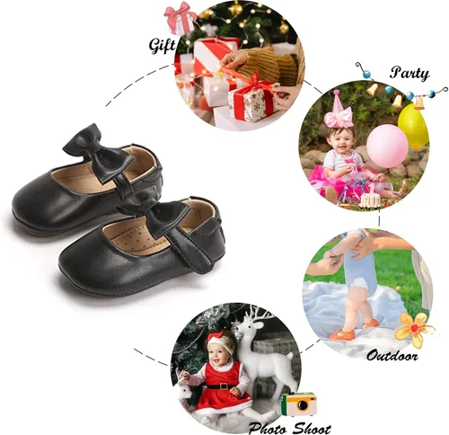 Miniatura 5 de Felix & Flora Zapatos de bebé de suela suave - Zapatos de bebé para caminar, mocasines, suela de goma, zapatos de cuna