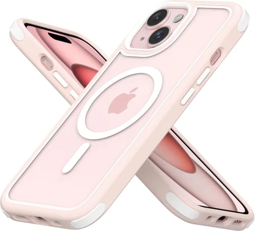 Miniatura 18 de Mobnano Funda para iPhone 13 Pro, compatible con MagSafe, funda transparente con anillo magnético, diseño multicolor protector a prueba de golpes