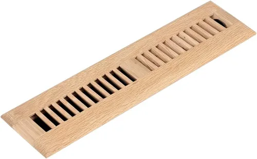 Miniatura 6 de Homewell Registro de piso de madera de roble rojo, cubierta de ventilación, 2 x 14 pulgadas, sin terminar rojo (Red Oak)