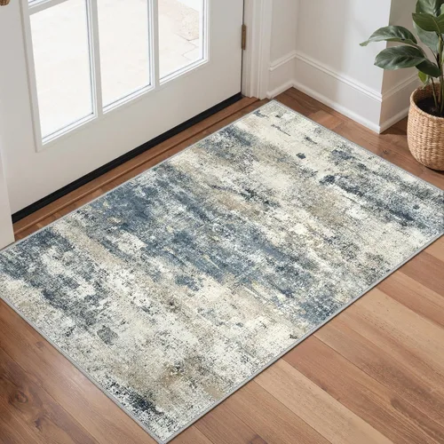 Miniatura 95 de GENIMO Alfombra antideslizante de 2 x 6 pies, lavable para pasillos de cocina, alfombras de cocina modernas abstractas, alfombra ligera de pelo bajo