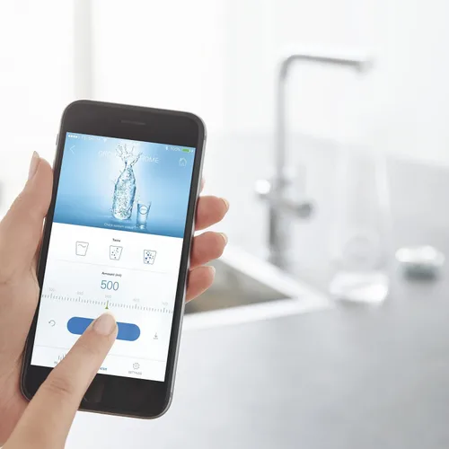 Miniatura 9 de GROHE Blue Home Starter Kit (Kitchen Mixer with Filter Function, for Bubble Water, WLAN, Extendable L-Outlet), Chrome, 31927001