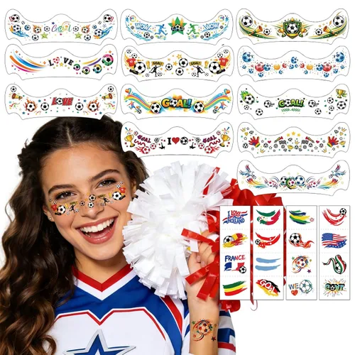 Miniatura 10 de 12 pares de tatuajes temporales de maquillaje navideño para ojos, impermeables, árbol de Navidad, ciervo, delineador de ojos, sombra de ojos, kit