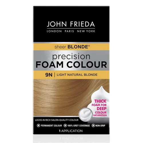 Espuma de color John Frieda, precisión 9N rubio natural claro