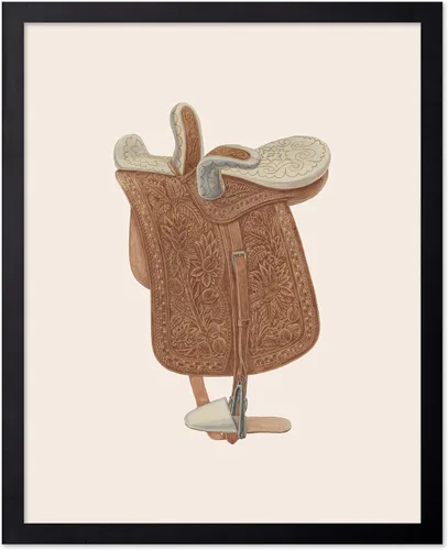 Miniatura 54 de Poster Master Póster vintage de cuero para silla de montar, estampado retro de vaquero, arte de silla de montar, diseño occidental, impresión