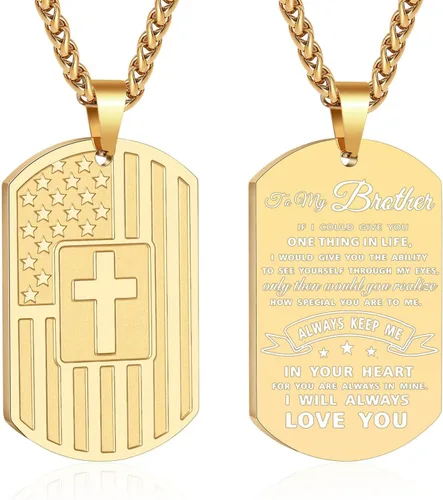 Miniatura 47 de Zocomi Rellenos de Media Navideña Regalo de Navidad - Para Mi Hijo Papá Hermano Marido Nieto Abuelo Novio Hombre Etiqueta de Perro Cruz Collar