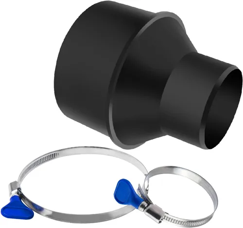 Miniatura 10 de POWERTEC 70364V Codo de 90 grados de diámetro exterior de 4 pulgadas para conector de manguera de recolección de polvo de 4 pulgadas (transparente)