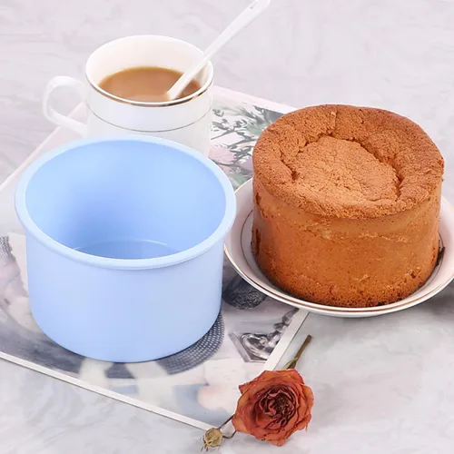 Miniatura 3 de Moldes redondos de 4 pulgadas para hornear, paquete de 3 moldes de silicona para pasteles con 40 piezas de papel pergamino, moldes antiadherentes