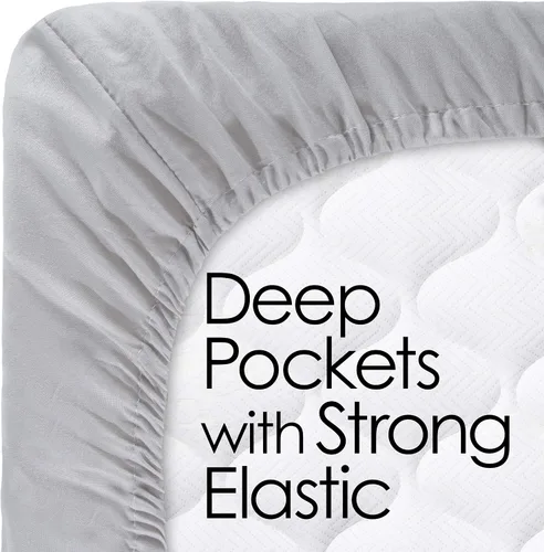 Miniatura 2 de SHERA'S BEDDINGS Juego de sábanas de bolsillo extra profundo de 7 a 9 pulgadas, juego de ropa de cama de calidad egipcia California Queen de 60 x 84