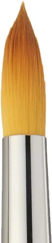 Miniatura 6 de KINGART Cepillo de artista de la serie GRANDE ROUND WASH Gold 9700-26, pelo sintético Taklon dorado, mango corto, para acuarela, acrílico y pintura