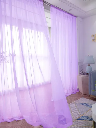 Miniatura 30 de L&TEC Cortinas traslúcidas para la ventana de color beige, 2 paneles de 48x45 pulgadas, con bolsillo básico para la barra de la cortina