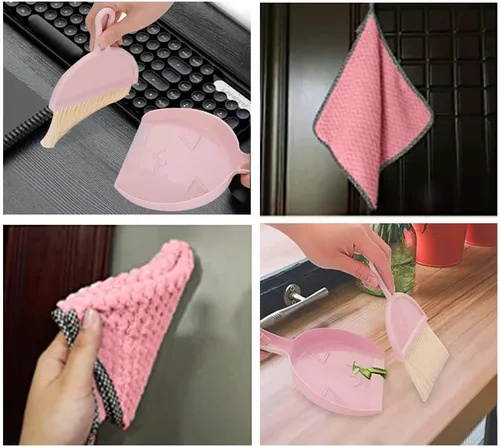 Miniatura 6 de 3 paquetes de mini escoba y recogedor, juego de recogedor y cepillo pequeño, recogedor y escoba para niños para limpiar mesas, sofás, automóviles