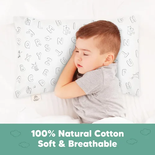 Miniatura 3 de KeaBabies Funda de almohada para niños pequeños de 13 x 18 pulgadas, funda de almohada de algodón orgánico para niños, niñas, funda de algodón suave