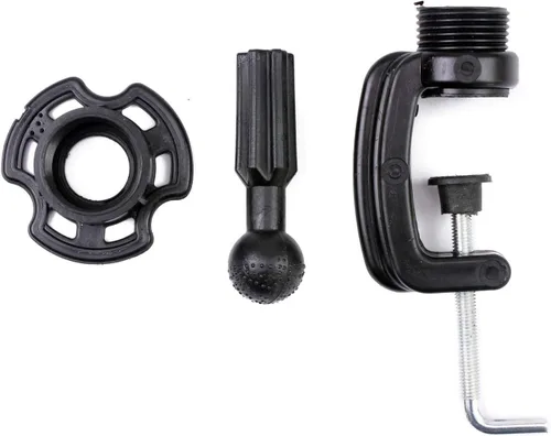 Miniatura 4 de EERYA Soporte para cabeza de maniquí de peluca, cabeza de maniquí de cosmetología, soporte de sujeción estándar, soportes de abrazadera, negro