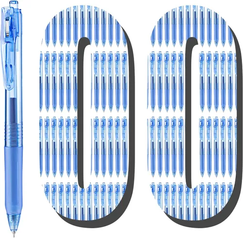 Miniatura 7 de Aozora - Bolígrafos de gel negro de punta fina con escritura suave, paquete de 40, bolígrafos de tinta de gel retráctiles con agarre suave de 0.5